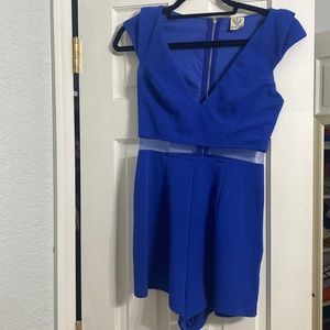 Royal blue romper from LF boutique